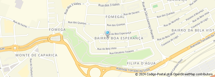 Mapa de Calçada do Bicheiro