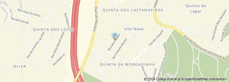 Mapa de Rua Artur Duarte