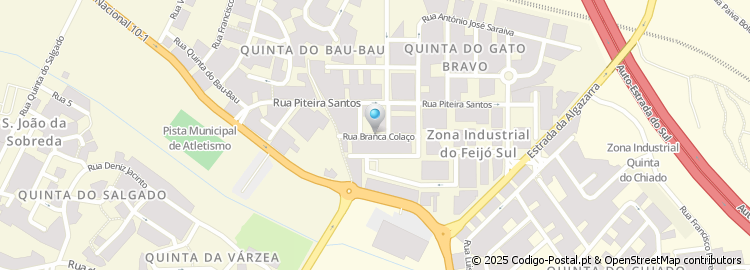 Mapa de Rua Branca Colaço