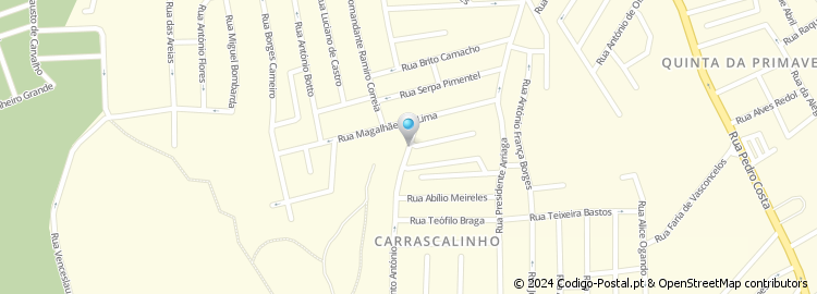 Mapa de Rua Casimiro Freire