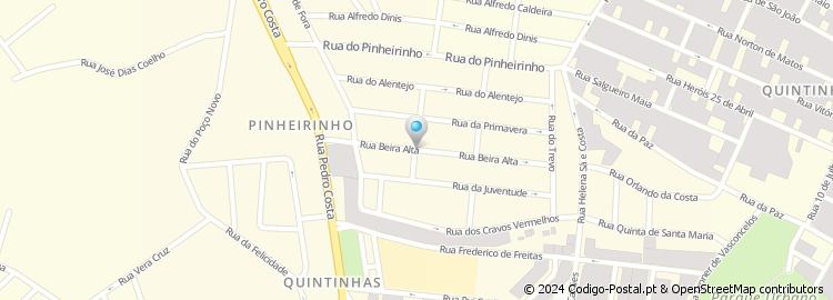 Mapa de Rua da Beira Alta