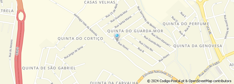 Mapa de Rua das Flores