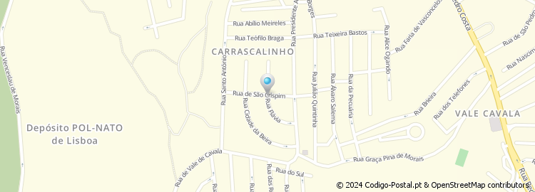 Mapa de Rua de São Crispim