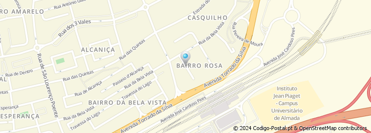 Mapa de Rua de São Miguel Poente