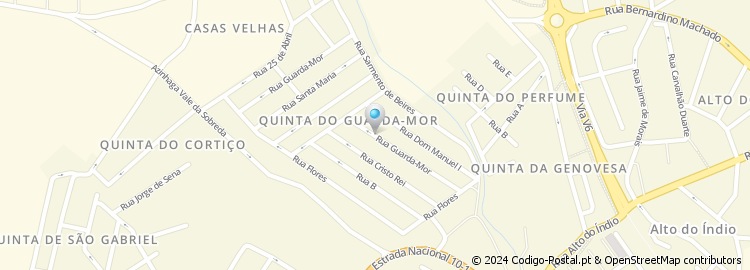 Mapa de Rua do Guarda-Mor