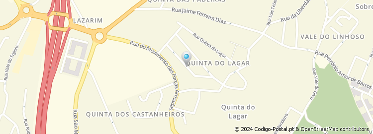 Mapa de Rua g do Bairro Novo da Silveira