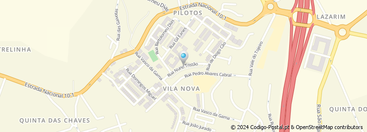 Mapa de Rua Nuno Tristão