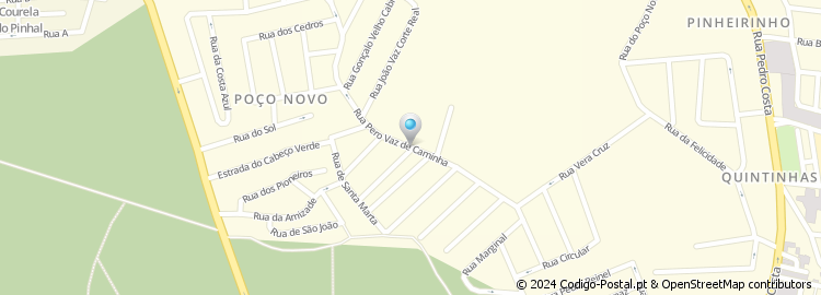 Mapa de Rua Pêro Vaz de Caminha