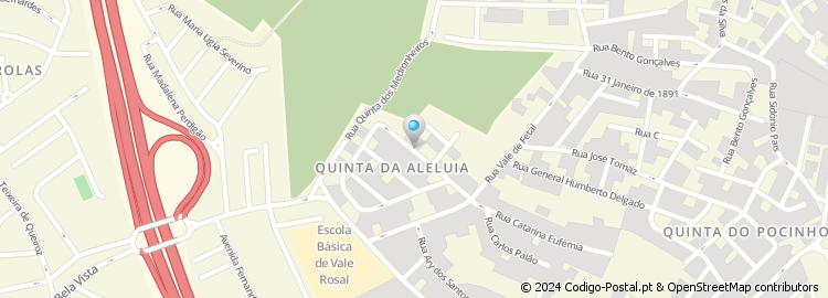 Mapa de Rua Quinta da Aleluia