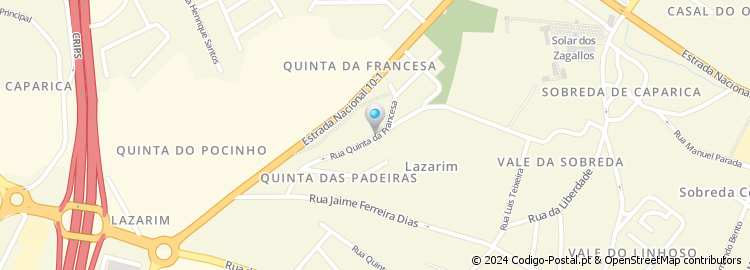 Mapa de Rua Quinta da Francesa