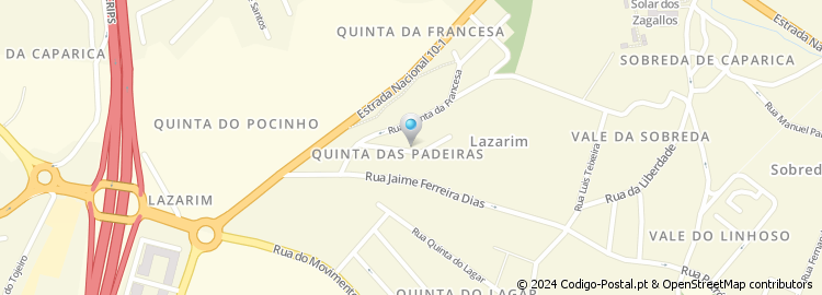 Mapa de Rua Quinta das Padeiras