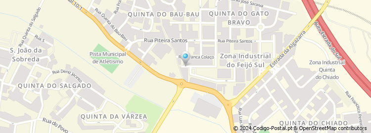 Mapa de Rua Quinta do Gato Bravo