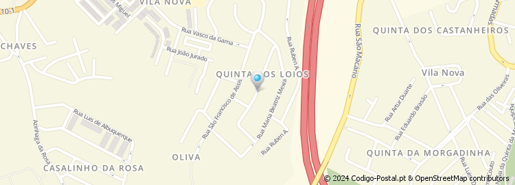 Mapa de Rua Quinta dos Loios