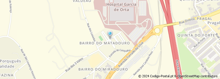 Mapa de Rua Vasco da Gama