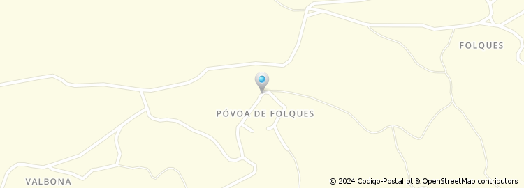 Mapa de Póvoa de Folques