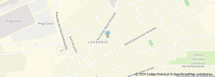 Mapa de Apartado 24, Lavradio