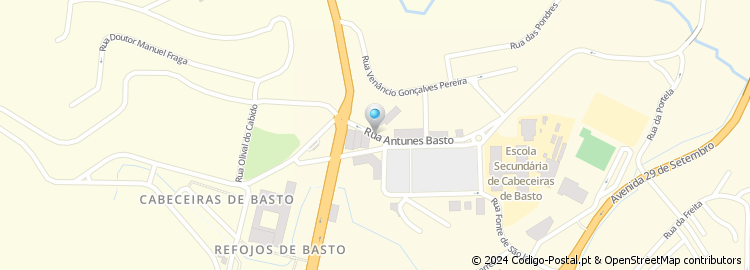 Mapa de Rua Antunes Basto