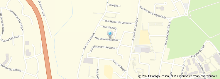 Mapa de Rua Oliveira Martins