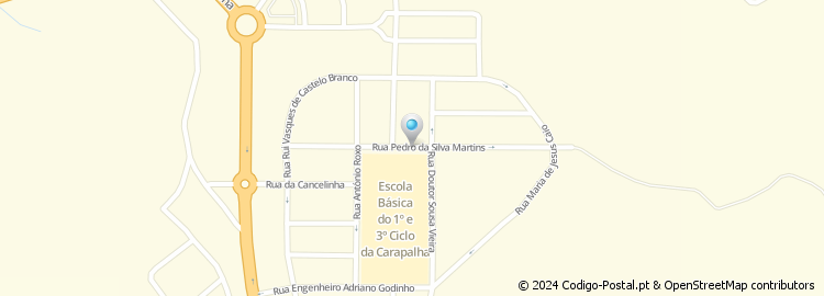 Mapa de Rua Pedro da Silva Martins