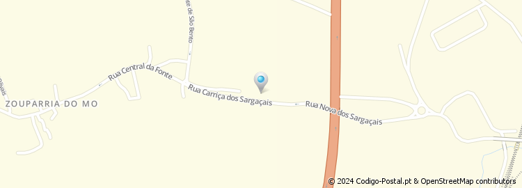 Mapa de Rua Carriça dos Sargaçais