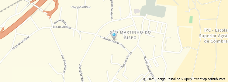 Mapa de Rua da Escola Velha