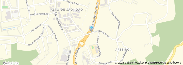 Mapa de Rua do Areeiro