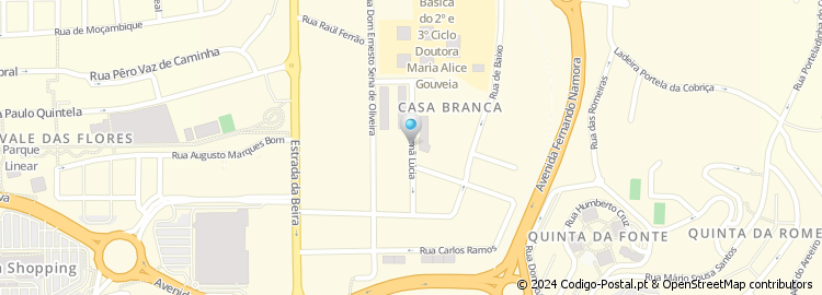 Mapa de Rua Irmã Lúcia