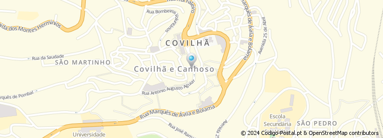 Mapa de Apartado 500, Covilhã