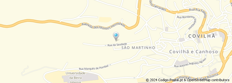 Mapa de Rua da Saudade