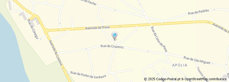 Mapa de Beco A da Avenida da Praia