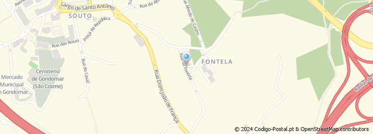 Mapa de Rua da Fontela