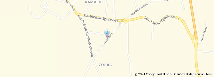 Mapa de Rua da Zorra