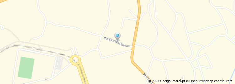 Mapa de Rua das Estrelas de Baguim