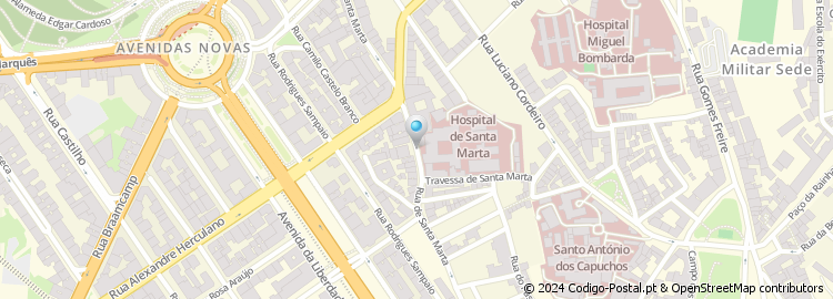 Mapa de Apartado 3812, Lisboa