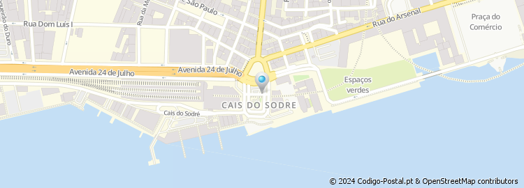 Mapa de Cais do Sodré