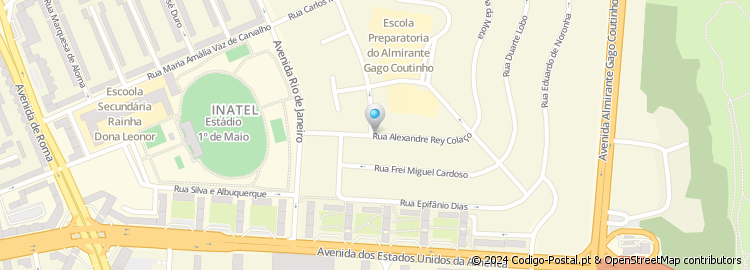 Mapa de Rua Alexandre Rey Colaço