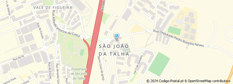 Mapa de Apartado 2078, São João da Talha