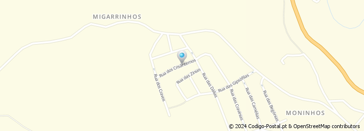 Mapa de Rua dos Crisântemos