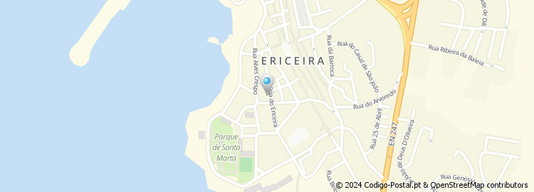 Mapa de Rua do Ericeira