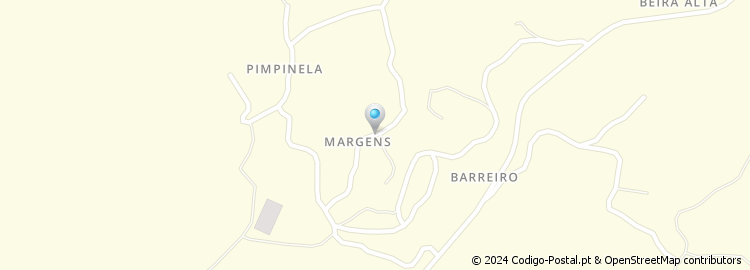 Mapa de Rua das Margens