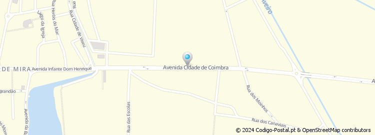 Mapa de Avenida da Cidade de Coimbra