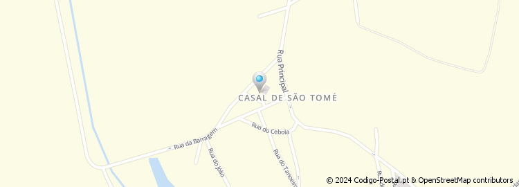 Mapa de Estrada Florestal Casal de São Tomé