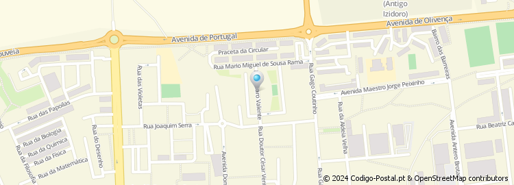 Mapa de Rua Álvaro Valente