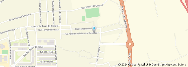 Mapa de Rua António Feliciano de Castilho