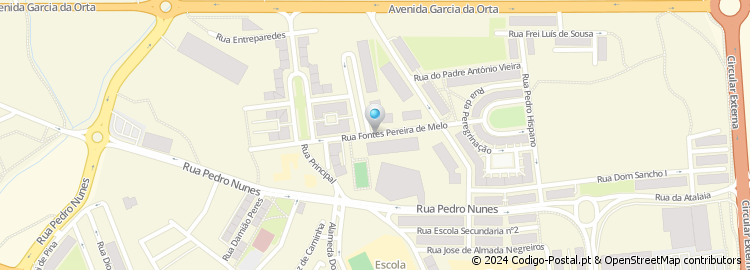 Mapa de Rua Fontes Pereira de Melo
