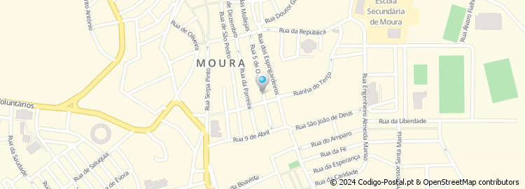 Mapa de Apartado 215, Moura