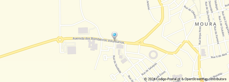 Mapa de Avenida dos Bombeiros Voluntários de Moura