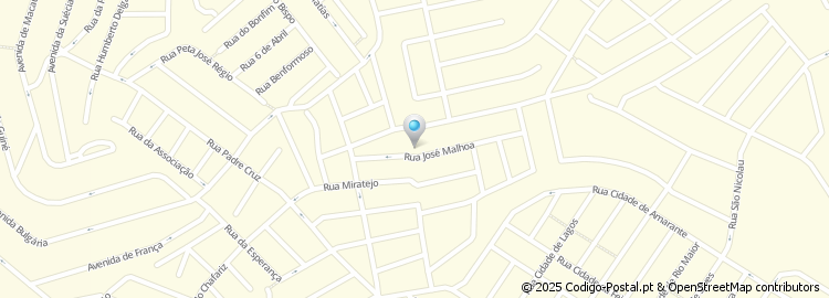 Mapa de Rua José Malhoa