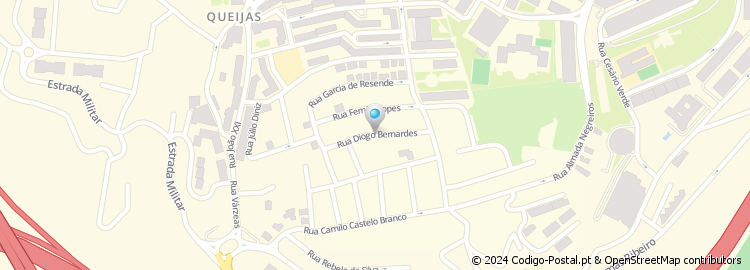 Mapa de Rua Diogo Bernardes