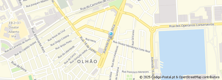 Mapa de Apartado 189, Olhão